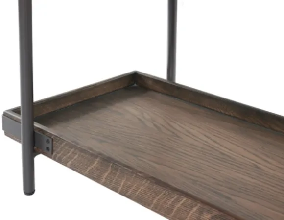 Kirkland's Home Coffee Tables-Mahogany Oak Wood Tray Top Coffee Table