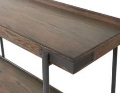 Kirkland's Home Coffee Tables-Mahogany Oak Wood Tray Top Coffee Table