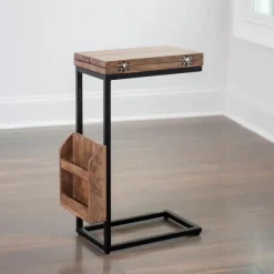 Kirkland's Home Accent & End Tables-Mango Wood And Iron Extendable C-Table