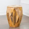 Kirkland's Home Accent & End Tables-Mango Wood Hexagon Side Table