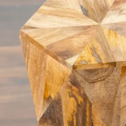 Kirkland's Home Accent & End Tables-Mango Wood Hexagon Side Table