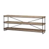 Kirkland's Home Console Tables-Mango Wood Metal Frame Console Table