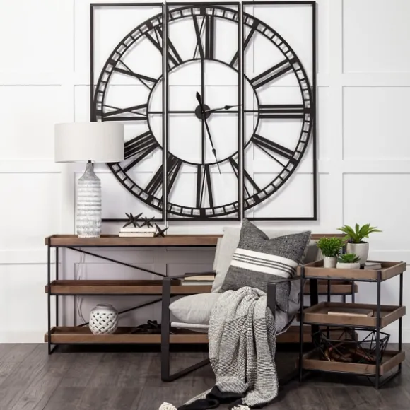 Kirkland's Home Console Tables-Mango Wood Metal Frame Console Table