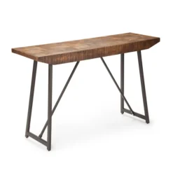 Kirkland's Home Console Tables-Mango Wood Willow Parquet Sofa Table