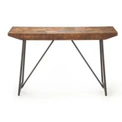 Kirkland's Home Console Tables-Mango Wood Willow Parquet Sofa Table