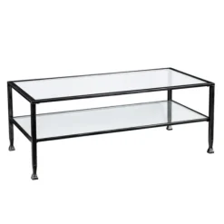 Kirkland's Home Coffee Tables-Mara Glass And Metal Coffee Table
