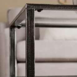 Kirkland's Home Coffee Tables-Mara Glass And Metal Coffee Table