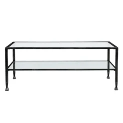 Kirkland's Home Coffee Tables-Mara Glass And Metal Coffee Table