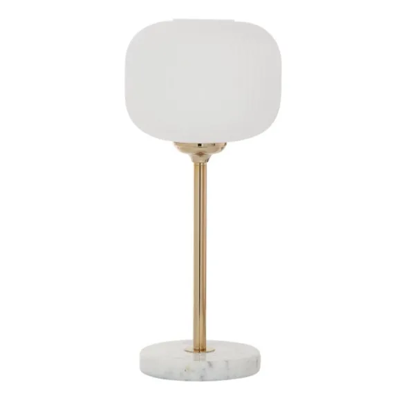 Kirkland's Home Table Lamps-Marble And Gold Metal Globe Table Lamp