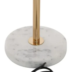 Kirkland's Home Table Lamps-Marble And Gold Metal Globe Table Lamp