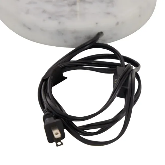 Kirkland's Home Table Lamps-Marble And Gold Metal Globe Table Lamp