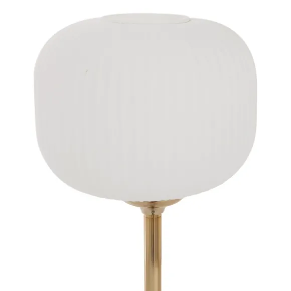 Kirkland's Home Table Lamps-Marble And Gold Metal Globe Table Lamp