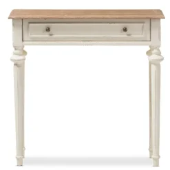 Kirkland's Home Console Tables-Marquetterie Whitewashed Oak Top Console Table