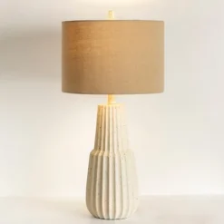 Kirkland's Home Table Lamps-Marsha Cream Speckled Table Lamp