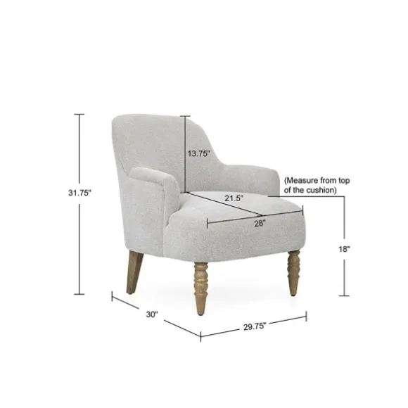 Kirkland's Home Accent Chairs-Martha Stewart Extended Seat Accent Chair