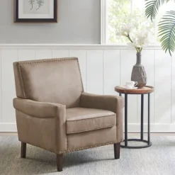 Kirkland's Home Accent Chairs-Martha Stewart Faux Leather Accent Chair