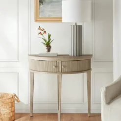 Kirkland's Home Console Tables-Martha Stewart Half Moon Console Table