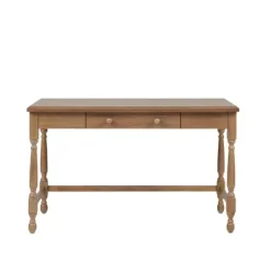 Kirkland's Home Office Furniture-Martha Stewart Natural Wood Turned Legs Desk
