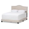 Kirkland's Home Beds & Headboards-Mary Beige Button Tufted Kind Bed Frame
