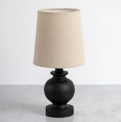 Kirkland's Home Table Lamps-Matte Black Baluster Mini Table Lamp
