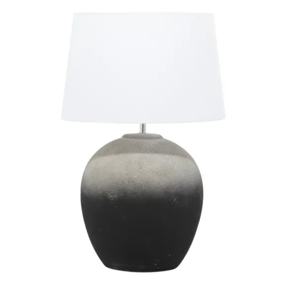 Kirkland's Home Table Lamps-Matte Black Ombre Textured Table Lamp, 23 In.