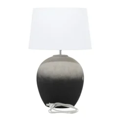 Kirkland's Home Table Lamps-Matte Black Ombre Textured Table Lamp, 23 In.