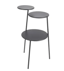 Kirkland's Home Accent & End Tables-Matte Overlapping 3-Tier Side Table