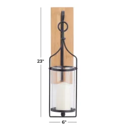 Kirkland's Home Sconces-Matte Poplar Wood Sconce
