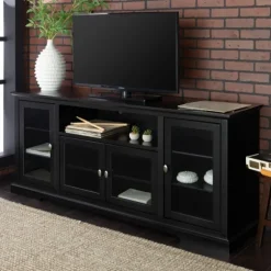 Kirkland's Home Tv Stands & Media Consoles-Matte Wood Highboy Tv Stand