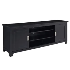 Kirkland's Home Tv Stands & Media Consoles-Matte Wood Sliding Doors Media Console
