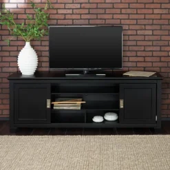 Kirkland's Home Tv Stands & Media Consoles-Matte Wood Sliding Doors Media Console
