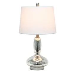 Kirkland's Home Table Lamps-Mercury Glass Curvy Table Lamp