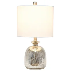 Kirkland's Home Table Lamps-Mercury Hammered Glass Shade Table Lamp