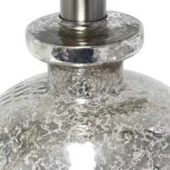Kirkland's Home Table Lamps-Mercury Hammered Glass Shade Table Lamp
