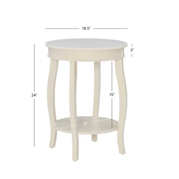 Kirkland's Home Accent & End Tables-Merryweather Off White Accent Table