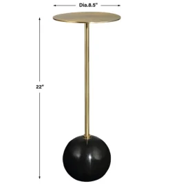 Kirkland's Home Accent & End Tables-Metal & Round Black Base Cocktail Table