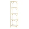 Kirkland's Home Bookshelves-Metal And Clear Glass 4-Tier Shelf