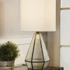 Kirkland's Home Table Lamps-Metal And Seeded Glass Cage Table Lamp