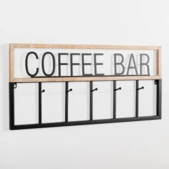 Kirkland's Home Hooks-Metal And Wood Coffee Bar Wall Hooks