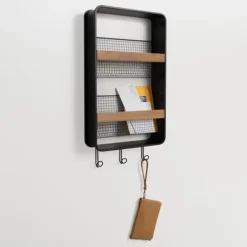 Kirkland's Home Wall Storage-Metal And Wood Wall Magazine Rack