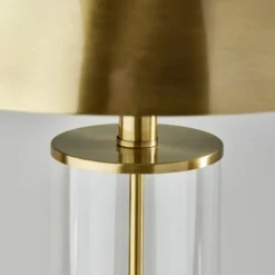 Kirkland's Home Table Lamps-Metal Dome And Clear Glass Table Lamp