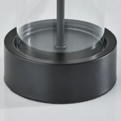 Kirkland's Home Table Lamps-Metal Dome And Clear Glass Table Lamp