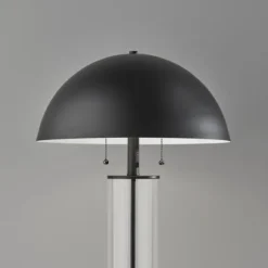 Kirkland's Home Table Lamps-Metal Dome And Clear Glass Table Lamp