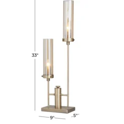 Kirkland's Home Table Lamps-Metal Double Stem Table Lamp