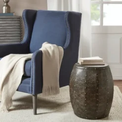 Kirkland's Home Accent & End Tables-Metal Drum Kagen Accent Table