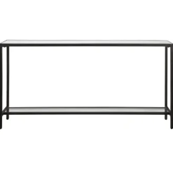 Kirkland's Home Console Tables-Metal Glass Top Console Table