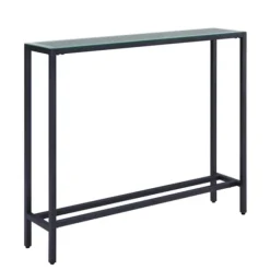 Kirkland's Home Console Tables-Metal Mirrored Top Slim Console Table