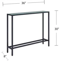 Kirkland's Home Console Tables-Metal Mirrored Top Slim Console Table