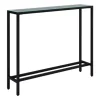 Kirkland's Home Console Tables-Metal Mirrored Top Slim Console Table