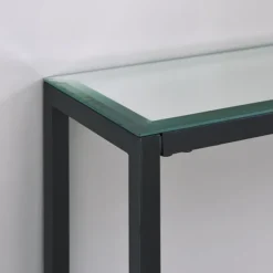 Kirkland's Home Console Tables-Metal Mirrored Top Slim Console Table